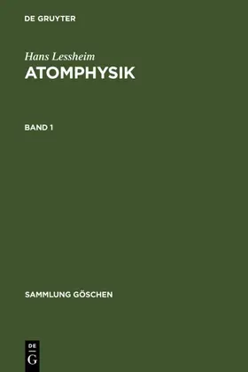 Lessheim | Hans Lessheim: Atomphysik. Band 1 | E-Book | sack.de