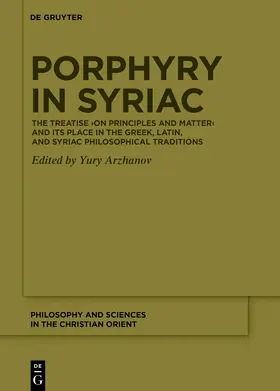 Arzhanov |  Porphyry in Syriac | eBook | Sack Fachmedien