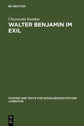 Kambas | Walter Benjamin im Exil | E-Book | sack.de