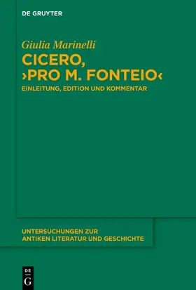 Marinelli |  Cicero, ›Pro M. Fonteio‹ | Buch |  Sack Fachmedien