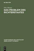 Werner |  Das Problem des Richterstaates | eBook | Sack Fachmedien