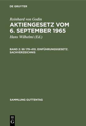 Wilhelmi / Godin | §§ 179–410. Einführungsgesetz. Sachverzeichnis | E-Book | sack.de