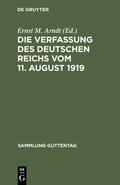 Arndt |  Die Verfassung des Deutschen Reichs vom 11. August 1919 | eBook | Sack Fachmedien