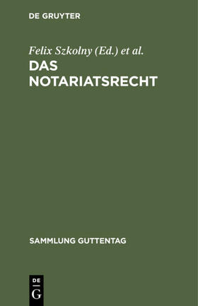 Szkolny / Kober | Das Notariatsrecht | E-Book | sack.de