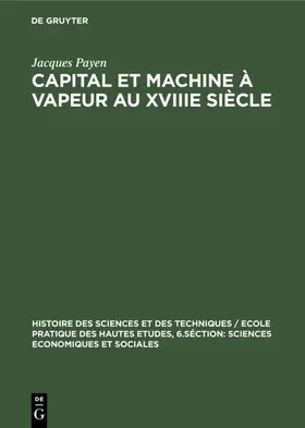 Payen | Capital et machine à vapeur au XVIIIe siècle | E-Book | www.sack.de