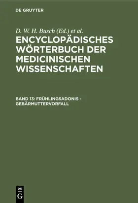 Busch / Gräfe / Hufeland |  Frühlingsadonis - Gebärmuttervorfall | eBook | Sack Fachmedien