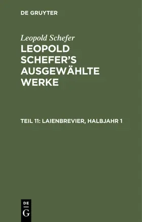 Schefer |  Laienbrevier, Halbjahr 1 | eBook | Sack Fachmedien