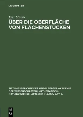 Müller |  Über die Oberfläche von Flächenstücken | eBook | Sack Fachmedien