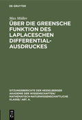 Müller |  Über die Greensche Funktion des Laplaceschen Differentialausdruckes | eBook | Sack Fachmedien