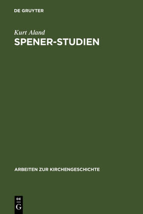 Aland | Spener-Studien | E-Book | sack.de