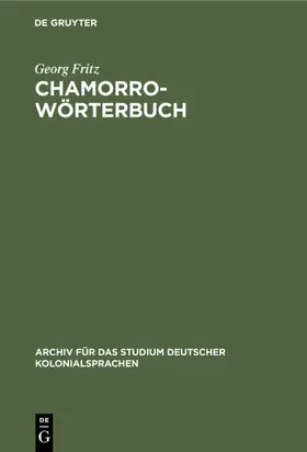 Fritz | Chamorro-Wörterbuch | E-Book | www.sack.de