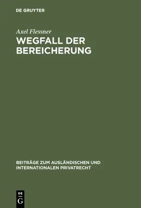 Flessner | Wegfall der Bereicherung | E-Book | sack.de