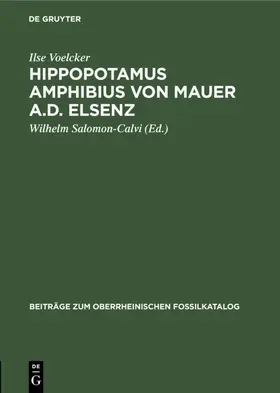 Voelcker / Salomon-Calvi | Hippopotamus amphibius von Mauer a.d. Elsenz | E-Book | www.sack.de