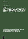 Wellstein |  Zur Differentialgeometrie der isotropen Kurven | eBook | Sack Fachmedien