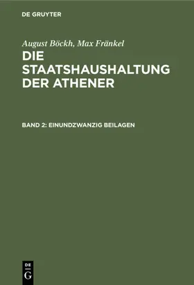 Böckh / Fränkel |  Einundzwanzig Beilagen | eBook | Sack Fachmedien