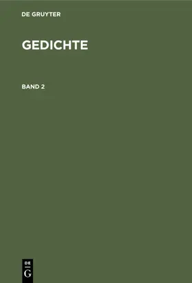 Haug |  Gedichte. Band 2 | eBook | Sack Fachmedien