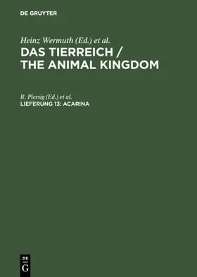 Piersig / Wermuth / Mertens | Acarina | E-Book | www.sack.de