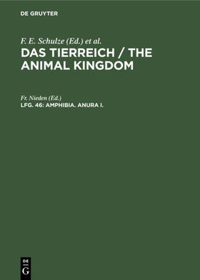 Nieden | Amphibia. Anura I. | E-Book | sack.de