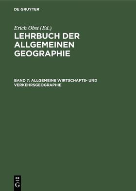 Obst | Allgemeine Wirtschafts- und Verkehrsgeographie | E-Book | sack.de