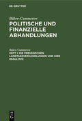 Bülow-Cummerow |  Die preussischen Landtagsverhandlungen und ihre Resultate | eBook | Sack Fachmedien