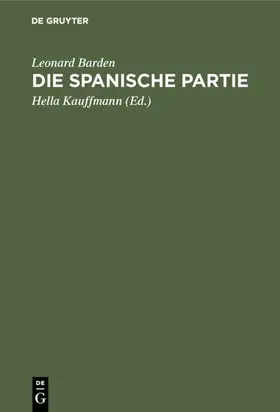 Barden / Kauffmann |  Die spanische Partie | eBook | Sack Fachmedien
