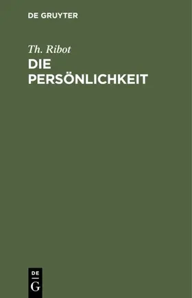 Ribot | Die Persönlichkeit | E-Book | www.sack.de