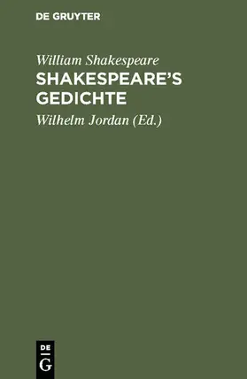 Shakespeare / Jordan |  Shakespeare’s Gedichte | eBook | Sack Fachmedien