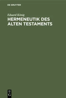 König | Hermeneutik des Alten Testaments | E-Book | www.sack.de