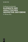 Joachimsthal / Hermes |  Elemente der analytischen Geometrie der Ebene | eBook | Sack Fachmedien