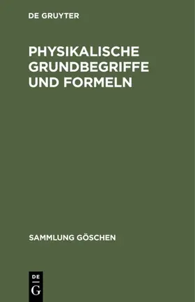 Physikalische Grundbegriffe und Formeln | E-Book | www.sack.de