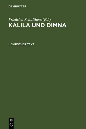 Schulthess |  Kalila und Dimna | eBook | Sack Fachmedien
