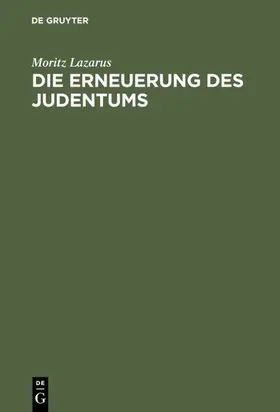 Lazarus |  Die Erneuerung des Judentums | eBook | Sack Fachmedien