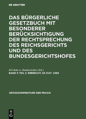 Johannsen / Kregel | Erbrecht, §§ 2147– 2385 | E-Book | sack.de