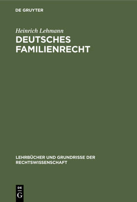 Lehmann | Deutsches Familienrecht | E-Book | sack.de