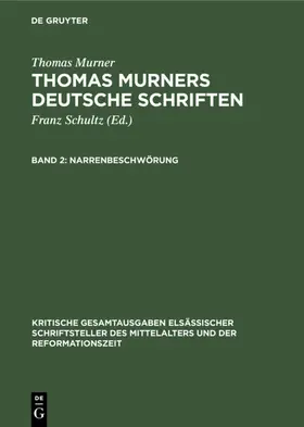 Schultz / Murner |  Narrenbeschwörung | eBook | Sack Fachmedien