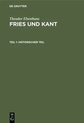 Elsenhans |  Historischer Teil | eBook | Sack Fachmedien