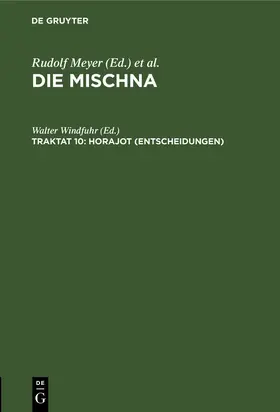 Windfuhr |  Horajot (Entscheidungen) | eBook | Sack Fachmedien