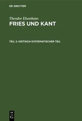 Elsenhans | Kritisch-systematischer Teil | E-Book | www.sack.de