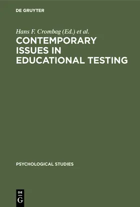 Crombag / De Gruijter |  Contemporary issues in educational testing | eBook | Sack Fachmedien