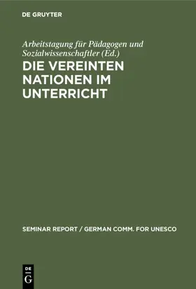 Berlin / Hüfner / West&gt |  Die Vereinten Nationen im Unterricht | eBook | Sack Fachmedien