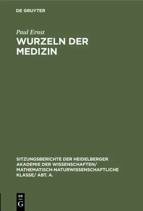 Ernst | Wurzeln der Medizin | E-Book | www.sack.de