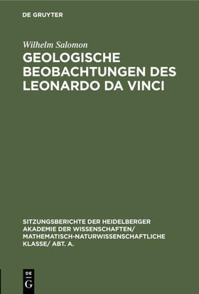 Salomon | Geologische Beobachtungen des Leonardo da Vinci | E-Book | sack.de