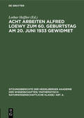 Heffter |  Acht Arbeiten Alfred Loewy zum 60. Geburtstag am 20. Juni 1933 gewidmet | eBook | Sack Fachmedien