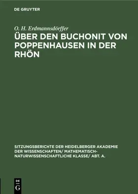 Erdmannsdörffer |  Über den Buchonit von Poppenhausen in der Rhön | eBook | Sack Fachmedien