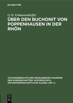 Erdmannsdörffer | Über den Buchonit von Poppenhausen in der Rhön | E-Book | sack.de