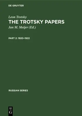 Trotsky / Meijer |  1920 - 1922 | eBook | Sack Fachmedien