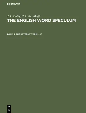 Dolby / Resnikoff |  The reverse word list | eBook | Sack Fachmedien
