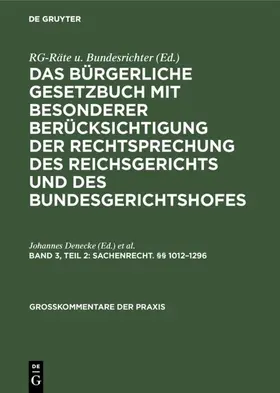Denecke / Kregel / Schuster |  Sachenrecht. §§ 1012–1296 | eBook | Sack Fachmedien