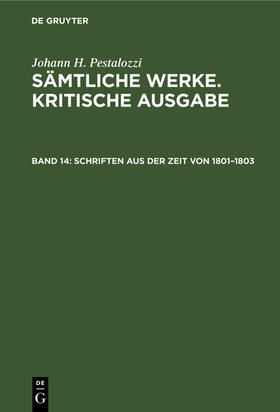 Dejung / Feilchenfeld Fales / Klauser |  Schriften aus der Zeit von 1801–1803 | eBook | Sack Fachmedien