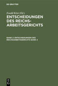 Köst |  Entscheidungen des Reichsarbeitsgerichts. Band 2 | eBook | Sack Fachmedien
